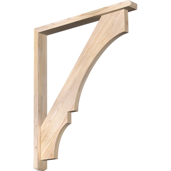 Ekena Millwork Balboa Craftsman Smooth Bracket w/ Offset Brace, Douglas Fir, 3 1/2"W x 32"D x 38"H BKT0402X32X38BOA04SDF - main